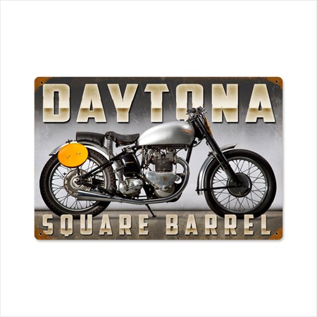 Past Time Signs FRC093 Daytona Motorcycle Vintage Metal Sign Past Time Signs FRC093 Daytona Motorcycle Vintage Metal Sign