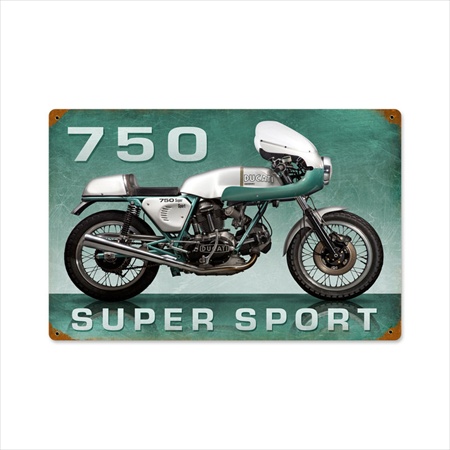 Past Time Signs FRC094 Super Sport Motorcycle Vintage Metal Sign Past Time Signs FRC094 Super Sport Motorcycle Vintage Metal Sign