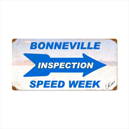Past Time Signs FRC102 Bonneville Inspection Speed Week Automotive Vintage Metal Sign Past Time Signs FRC102 Bonneville Inspection Speed Week Automotive Vintage Metal Sign