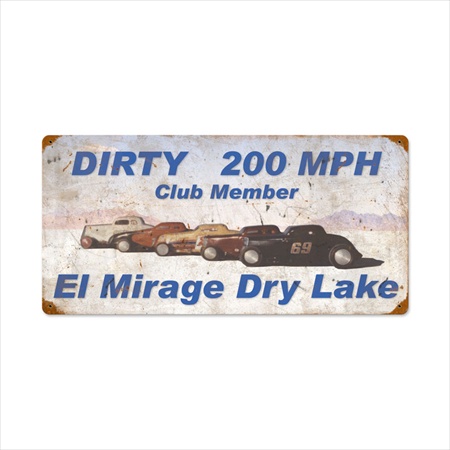 Past Time Signs FRC113 Dirty 200Mph Automotive Vintage Metal Sign Past Time Signs FRC113 Dirty 200Mph Automotive Vintage Metal Sign