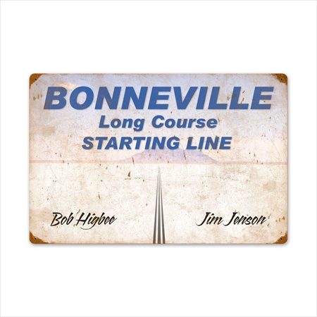 Past Time Signs FRC114 Bonneville Starting Line Automotive Vintage Metal Sign Past Time Signs FRC114 Bonneville Starting Line Automotive Vintage Metal Sign