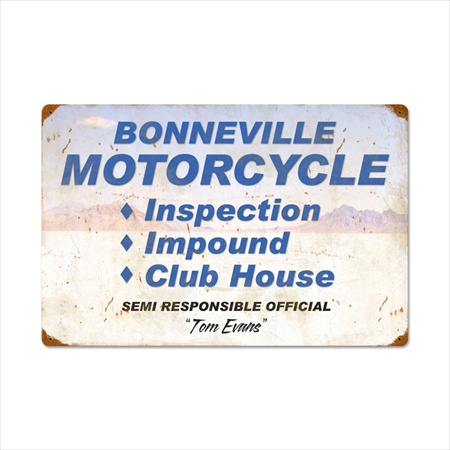 Past Time Signs FRC116 Bonneville Motorcycle Inspection Automotive Vintage Metal Sign Past Time Signs FRC116 Bonneville Motorcycle Inspection Automotive Vintage Metal Sign