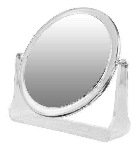 Round Acrylic 5x Magnification Stand Mirror