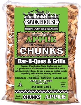 9770-010-0000 All Natural Flavored Apple Wood Smoking Chunks, Pack Of 12