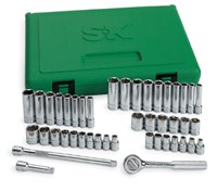 Sk91844 Metric Palm Control Socket 0.25 In. Drive Set - 44 Piece 6 Point