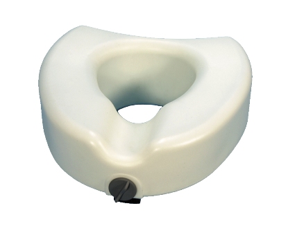 Essential Medical B5050 Locking Molded Raised Toilet Seat Without Arms