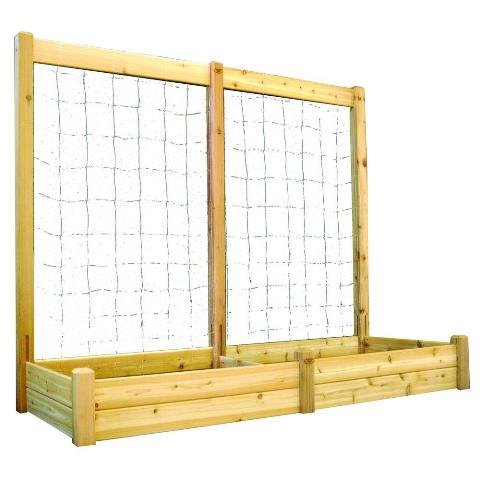 Rgb Tk 34-95 Unfinished 34 X 95 X 13 In. Raised Garden Bed With 95 W X 80 H In. Trellis Kit
