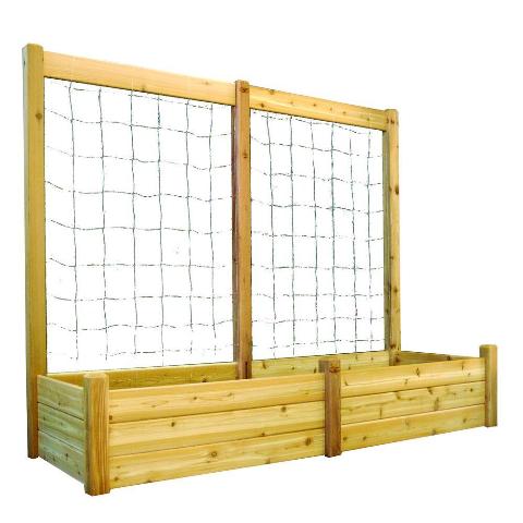 Rgbt Tk 34-95 Unfinished 34 X 95 X 19 In. Raised Garden Bed With 95 W X 80 H In. Trellis Kit