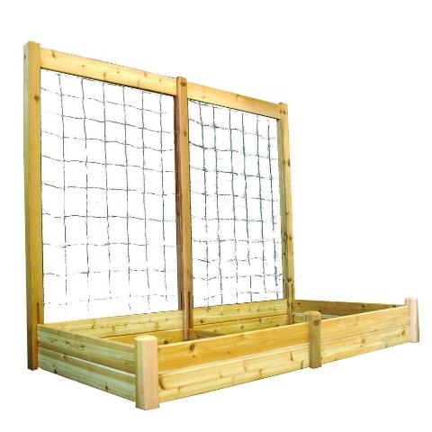 Rgb Tk 48-95 Unfinished 48 X 95 X 13 In. Raised Garden Bed With 95 W X 80 H In. Trellis Kit