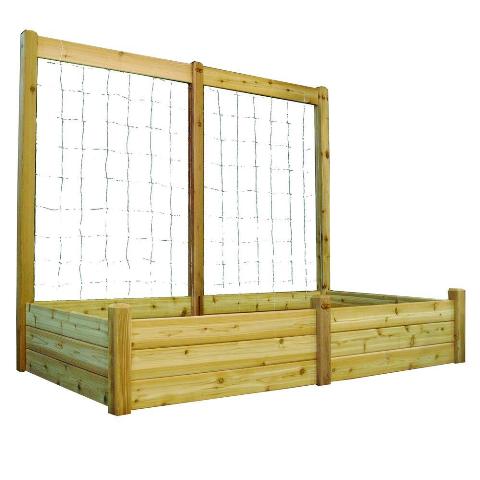 Rgbt Tk 48-95 Unfinished 48 X 95 X 19 In. Raised Garden Bed With 95 W X 80 H In. Trellis Kit
