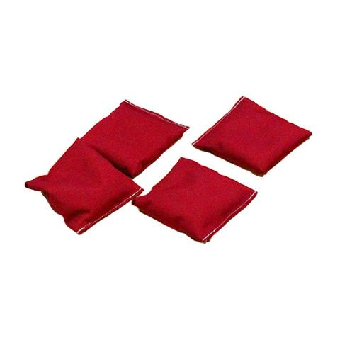 Red Cloth Bean Bags Set Of 4