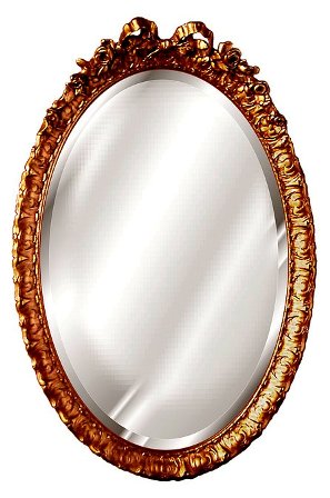 Oval With Bow Baroque Decorative Mirror