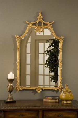 Hickory Manor 8244gl Chauncy Gold Leaf Decorative Mirror