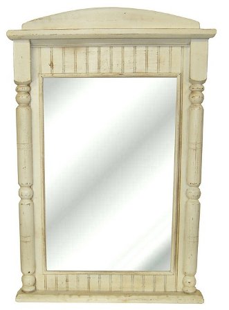 Hickory Manor Hm6529oww Beadboard Old World White Decorative Mirror