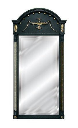 Hickory Manor Hm7035bg Arched Topiary Black With Gold Decorative Mirror