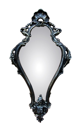 Hickory Manor Hm8020bgs Empire Candle Sconce Black Gold Silver Decorative Mirror