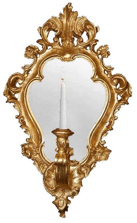 Hickory Manor Hm8027c Gl Regence Candle Sconce Gold Leaf Decorative Mirror