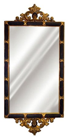 Hickory Manor Hm8255rc Dunbar Black And Gold Decorative Mirror