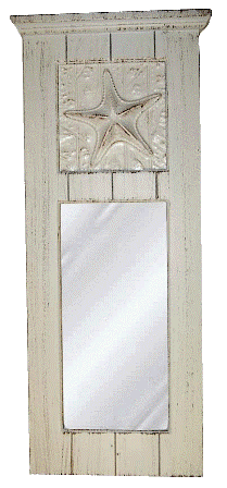 Hickory Manor Hm9712sw Starfish Accent Sanibel White Decorative Mirror