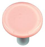 Hk1000-kra Petal Pink Round Glass Cabinet Knob - Aluminum Post