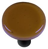Hk1015-krb Light Bronze Round Glass Cabinet Knob - Black Post