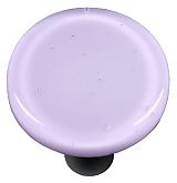 Hk1034-krb Neo-lavender Round Glass Cabinet Knob - Black Post