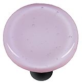 Hk1035-krb Neo-lavender Shift Round Glass Cabinet Knob - Black Post