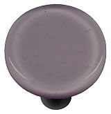 Hk1036-krb Dusty Lilac Round Glass Cabinet Knob - Black Post