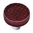 Hk1201-kra Bubbles Deep Red Round Glass Cabinet Knob - Aluminum Post