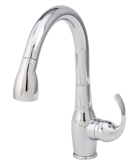 Jpgo-9000 Single Handle Kitchen Faucet With Pull-out Spray, Polished Chrome