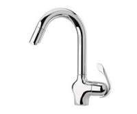 Jpo-1700 Single Handle Kitchen Faucet With Pull-out Spray, Polished Chrome