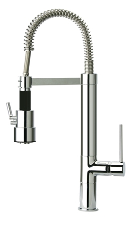 Jpr-701 Single Handle Kitchen Faucet With Spring And Swivel Magnetic Spout, Polished Chrome