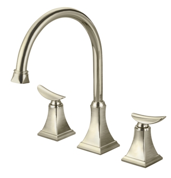 Jrl-1180-n Two Handle Kitchen Widespread Faucet, Polished Nickel