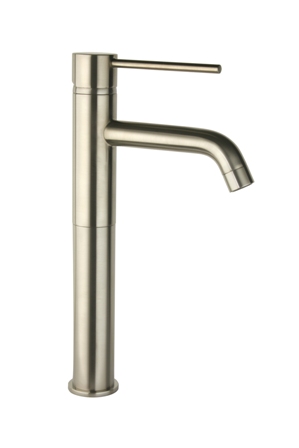 Single Handle Kitchen Faucet With Fountain Spout, Polished Nickel