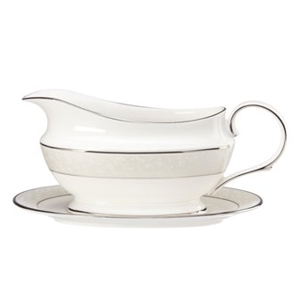 830402 Opal Innocence Dw Sauce Boat & Stand - Pack Of 1