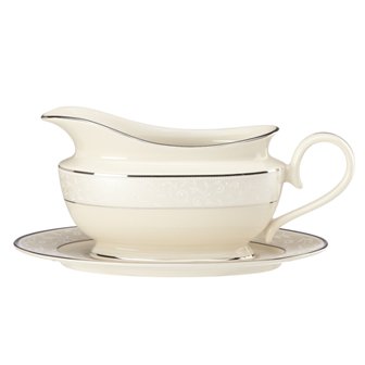 830404 Pearl Innocence Dw Sauce Boat & Stand - Pack Of 1