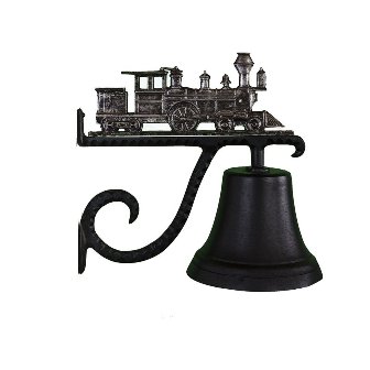 Cb-1-12-si Cast Bell With Swedish Iron Train Ornament