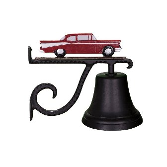 Cb-1-13-r Cast Bell With Red Classic Car Ornament