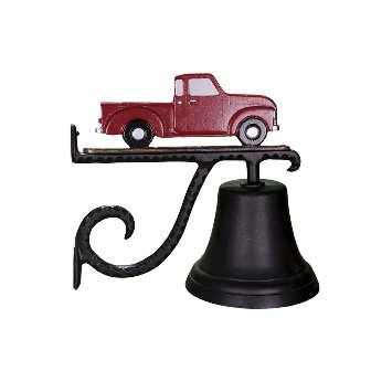 Cb-1-16-r Cast Bell With Red Classic Truck Ornament