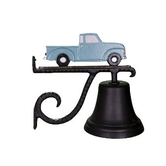 Cb-1-16-t Cast Bell With Teal Classic Truck Ornament