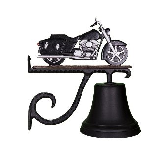 Montague Metal Products CB-1-18-BC Cast Bell With Black & Chrome Motorcycle Ornament Montague Metal Products CB-1-18-BC Cast Bell With Black & Chrome Motorcycle Ornament