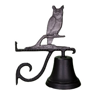 Cb-1-23-si Cast Bell With Swedish Iron Owl Ornament