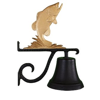 Cast Bell With Gold Bronze Bass Ornament