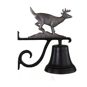 Cb-1-44-si Cast Bell With Swedish Iron Buck Ornament