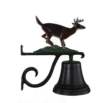 Cb-1-44-nc Cast Bell With Natural Color Buck Ornament
