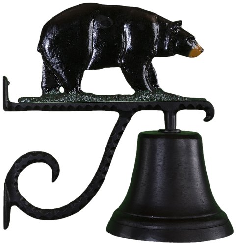 Cb-1-45-nc Cast Bell With Natural Color Bear Ornament
