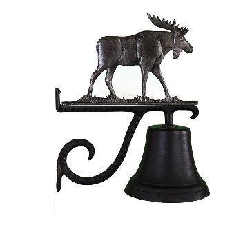 Cb-1-46-si Cast Bell With Swedish Iron Moose Ornament