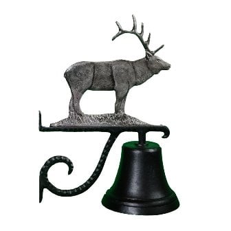 Cb-1-47-si Cast Bell With Swedish Iron Elk Ornament