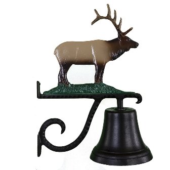 Cb-1-47-nc Cast Bell With Natural Color Elk Ornament