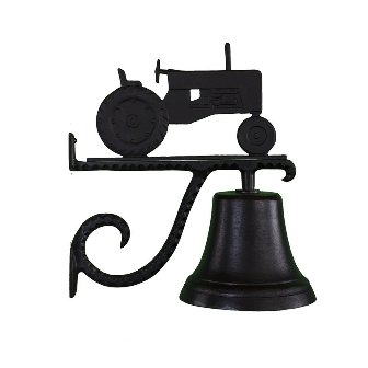 Cb-1-50-sb Cast Bell With Satin Black Tractor Ornament